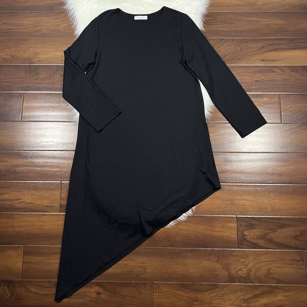 Bryn Walker Women's Size Medium Black Asymmetrical Tunic Shirt Dress